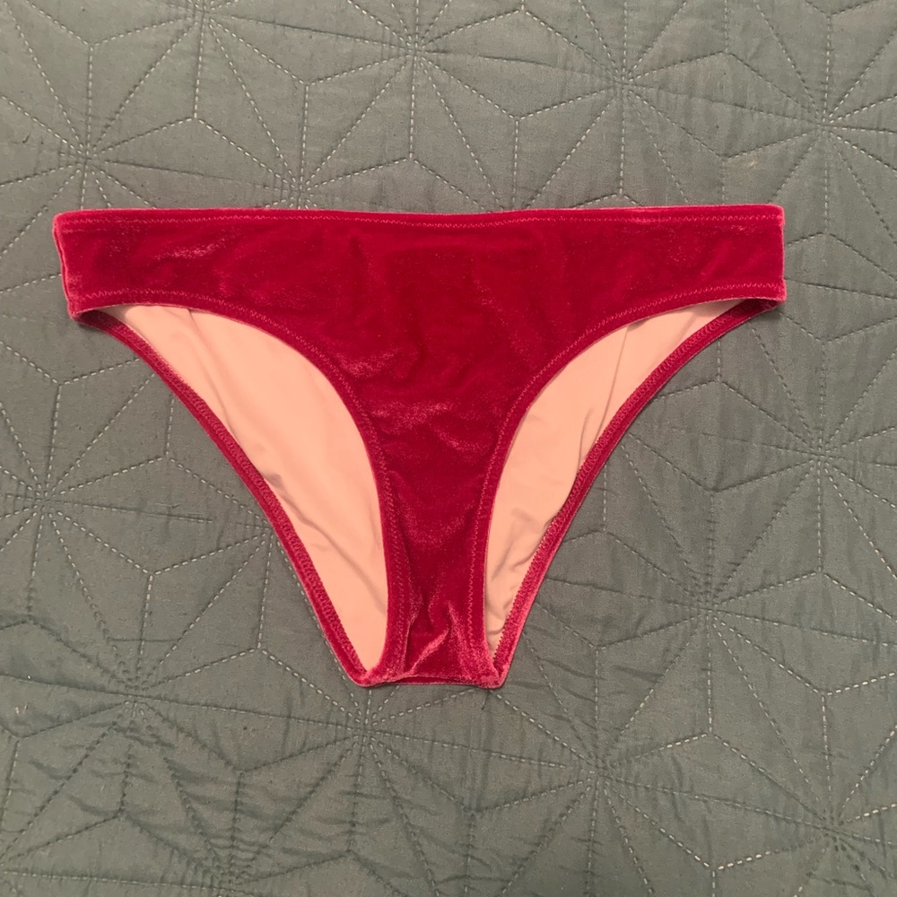 Pink Velvet Bikini Bottoms